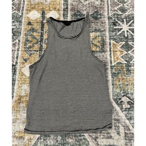 Aeropostale Black White Striped Tank